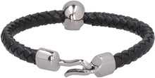 Carica l'immagine nel visualizzatore di Gallery, Bracciale Skull in pelle intrecciata
