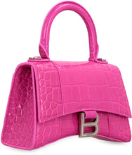 Carica l'immagine nel visualizzatore di Gallery, Borsa Hourglass XS in pelle stampa coccodrillo
