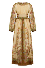 Load image into Gallery viewer, Long dress with puff sleeves
