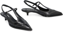Load image into Gallery viewer, Brogue Leather slingback pumps
