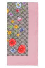 Carica l'immagine nel visualizzatore di Gallery, Foulard in seta con stampa GG Flora

