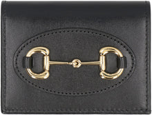 Carica l'immagine nel visualizzatore di Gallery, Portafoglio piccolo Gucci Horsebit 1955 in pelle
