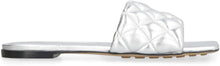 Load image into Gallery viewer, Flat Padded metallic leather sandals
