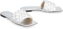 Load image into Gallery viewer, Flat Padded metallic leather sandals
