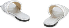 Load image into Gallery viewer, Flat Padded metallic leather sandals
