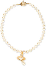 Load image into Gallery viewer, Pearl necklace with orb pendant

