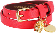 Carica l'immagine nel visualizzatore di Gallery, Bracciale doppio giro in pelle con pendente Skull
