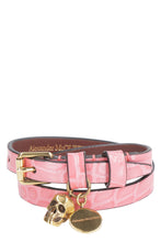 Carica l'immagine nel visualizzatore di Gallery, Bracciale Skull in pelle con targhetta logata
