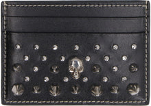 Carica l'immagine nel visualizzatore di Gallery, Portacarte Skull in pelle con borchie
