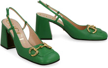 Load image into Gallery viewer, Leather slingback pumps
