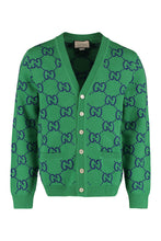 Carica l'immagine nel visualizzatore di Gallery, Cardigan in maglia jacquard con motivo GG
