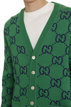 Carica l'immagine nel visualizzatore di Gallery, Cardigan in maglia jacquard con motivo GG
