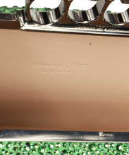 Load image into Gallery viewer, Knuckle Swarovski embellished leather clutch
