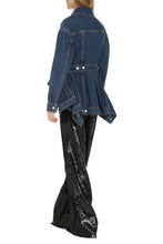 Carica l'immagine nel visualizzatore di Gallery, Giacca peplum in denim
