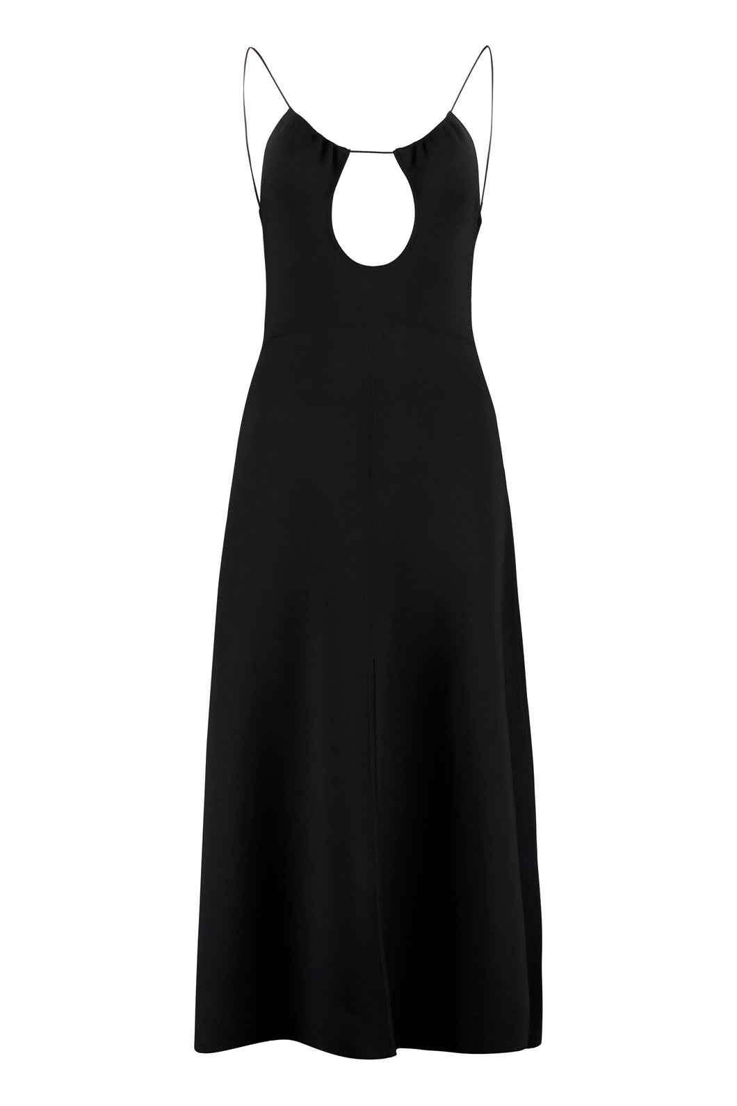 Cut-out detail knitted dress