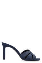 Load image into Gallery viewer, Tribute denim mules
