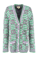 Carica l'immagine nel visualizzatore di Gallery, Cardigan in maglia con motivo GG
