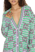 Carica l'immagine nel visualizzatore di Gallery, Cardigan in maglia con motivo GG
