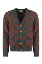 Carica l'immagine nel visualizzatore di Gallery, Cardigan in maglia jacquard con motivo GG
