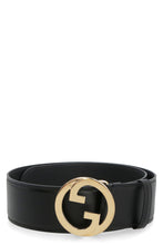 Load image into Gallery viewer, Leather belt with interlocking G buckle
