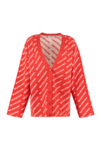 Carica l'immagine nel visualizzatore di Gallery, Cardigan oversize con logo all-over
