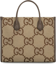 Carica l'immagine nel visualizzatore di Gallery, Tote bag Jumbo GG in tela con logo all-over
