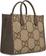 Carica l'immagine nel visualizzatore di Gallery, Tote bag Jumbo GG in tela con logo all-over
