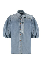Carica l'immagine nel visualizzatore di Gallery, Blusa Lantern in denim
