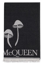 Load image into Gallery viewer, Mushroom-Skull intarsia wool scarf
