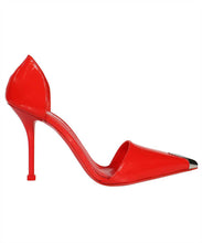 Load image into Gallery viewer, Patent leather pointy toe d'Orsay pumps
