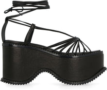 Load image into Gallery viewer, Leather platform sandals
