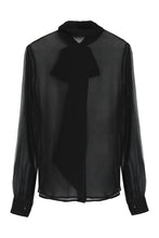 Carica l'immagine nel visualizzatore di Gallery, Blusa in seta con collo foulard
