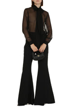 Carica l'immagine nel visualizzatore di Gallery, Blusa in seta con collo foulard
