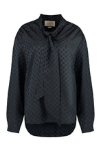 Carica l'immagine nel visualizzatore di Gallery, Blusa in seta con collo foulard
