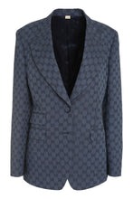 Carica l'immagine nel visualizzatore di Gallery, Blazer monopetto con motivo jacquard
