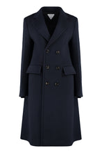 Load image into Gallery viewer, Double-breasted wool and cashmere coat
