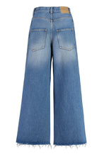 Load image into Gallery viewer, High-waist wide-leg jeans
