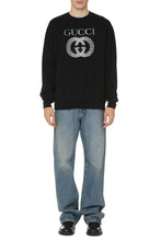 Load image into Gallery viewer, Cotton crew-neck sweatshirt with logo
