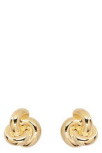 Load image into Gallery viewer, Gold-tone knot earrings
