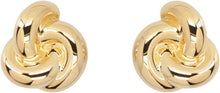 Load image into Gallery viewer, Gold-tone knot earrings

