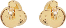 Load image into Gallery viewer, Gold-tone knot earrings
