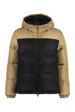 Load image into Gallery viewer, Hooded GG fabric down jacket
