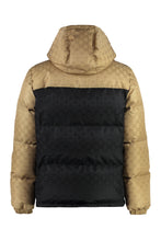 Load image into Gallery viewer, Hooded GG fabric down jacket

