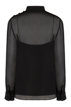 Carica l'immagine nel visualizzatore di Gallery, Blusa in seta con collo foulard
