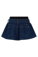 Carica l'immagine nel visualizzatore di Gallery, Gonna Mini in Denim con Elastico in vita
