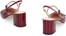 Load image into Gallery viewer, Patent leather slingback pumps
