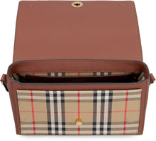 Carica l'immagine nel visualizzatore di Gallery, Borsa Note in pelle e tessuto Vintage check
