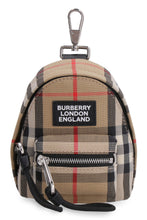 Load image into Gallery viewer, Fabric and leather key ring
