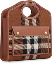 Carica l'immagine nel visualizzatore di Gallery, Borsa a mano Pocket in canvas check
