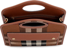 Carica l'immagine nel visualizzatore di Gallery, Borsa a mano Pocket in canvas check
